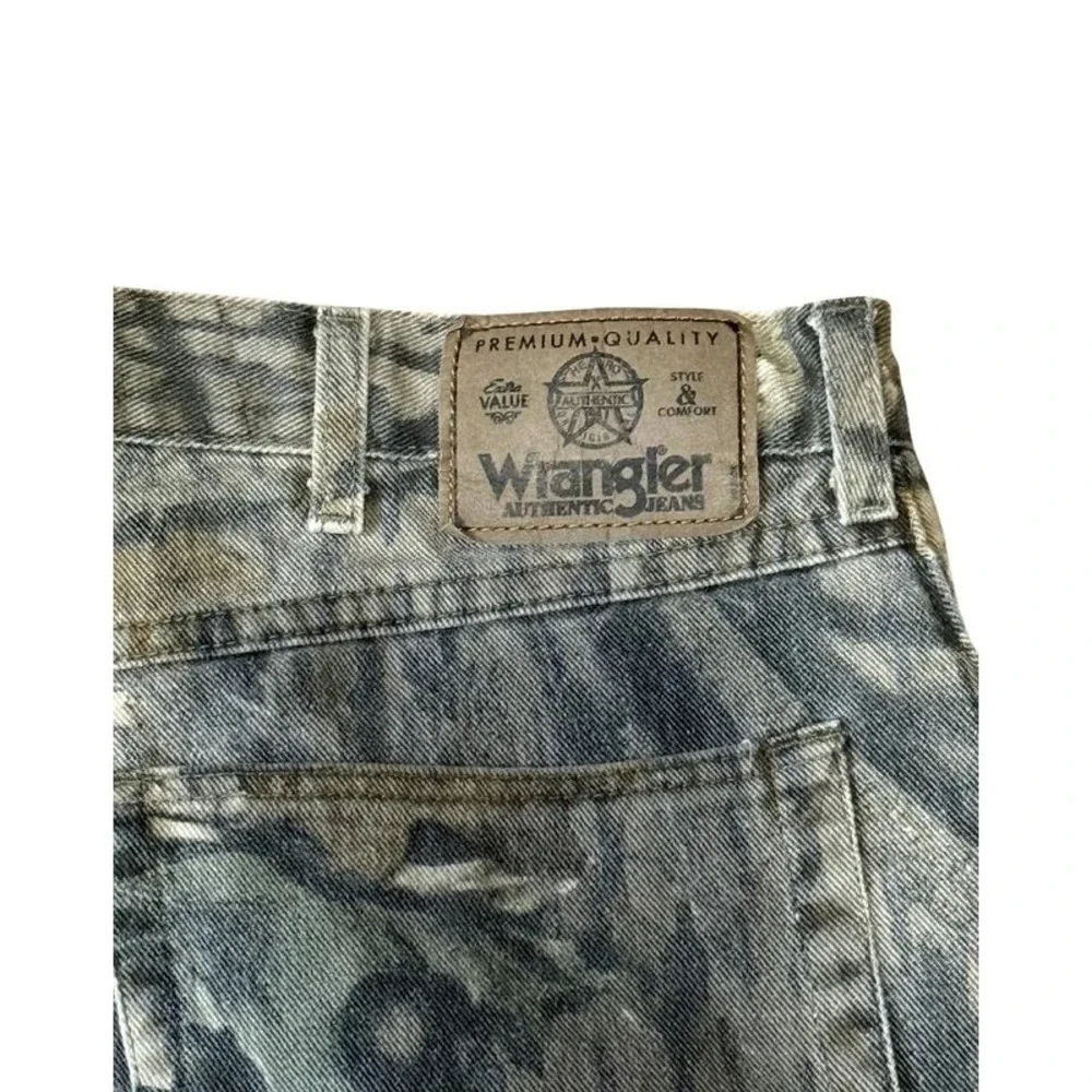 Vintage Wrangler Authentic Jeans Double Knee Camo Work Pants - Sz 38x30